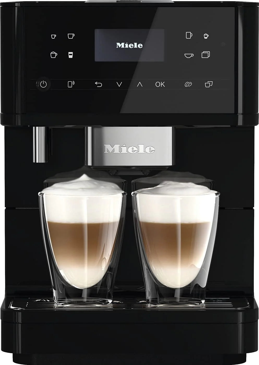 Obsidian Black Coffee Maker & Espresso Machine Combo with Grinder and Milk Frother W436