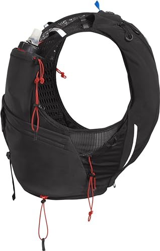 Black Large Racing Vest with Soft Flask Hydration S6581