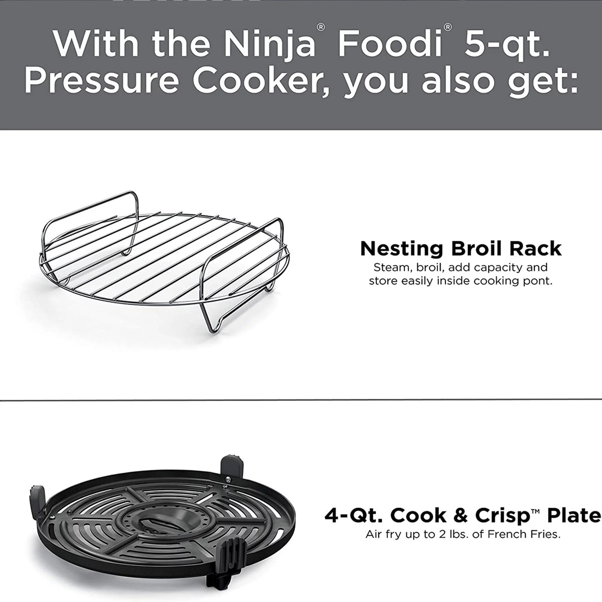 Silver 9 in 1 Pressure Cooker and Air Fryer F235