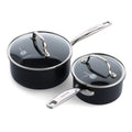 Black 3QT Hard Anodized Ceramic Nonstick Saucepan Pot with Lid L59954