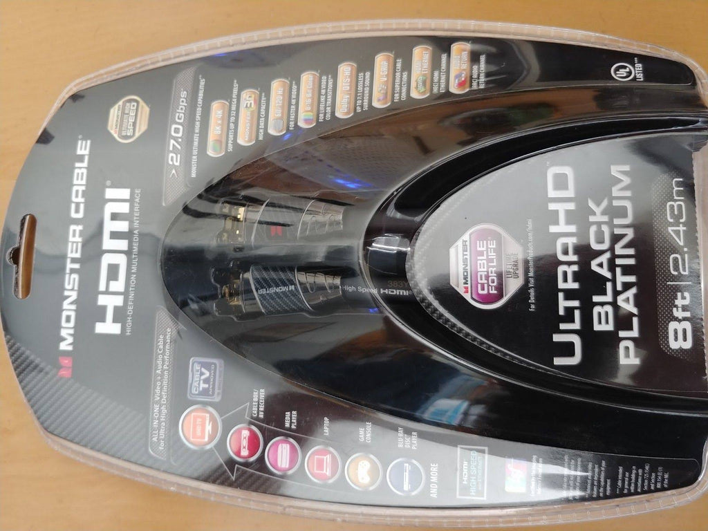 Black 8 ft. HDMI Cable with Ethernet T19674