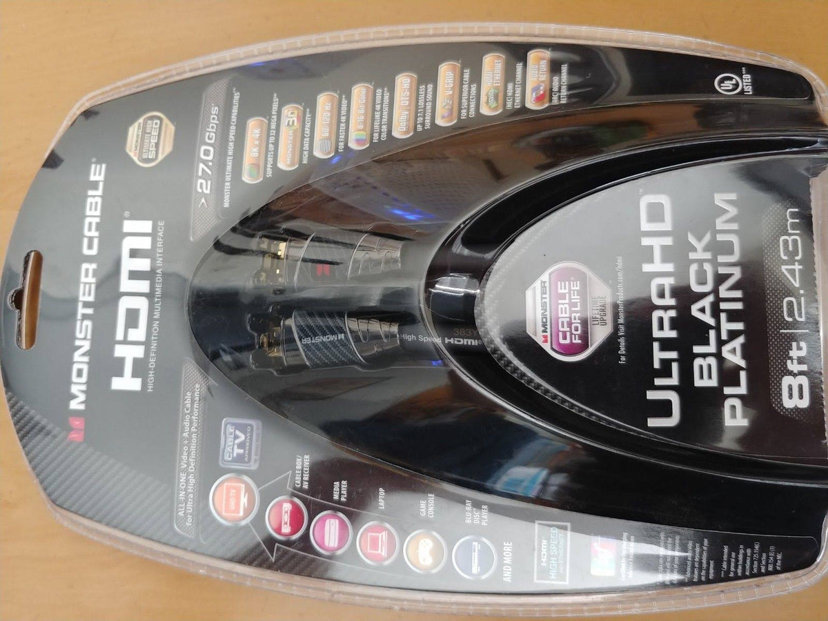 Black 8 ft. HDMI Cable with Ethernet T19674