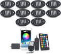 RGB LED Rock Lights with Remote Control, Music Sync Waterproof Underglow Lighting Kit P3634