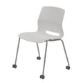 Light Grey Stack Chair with Casters K350