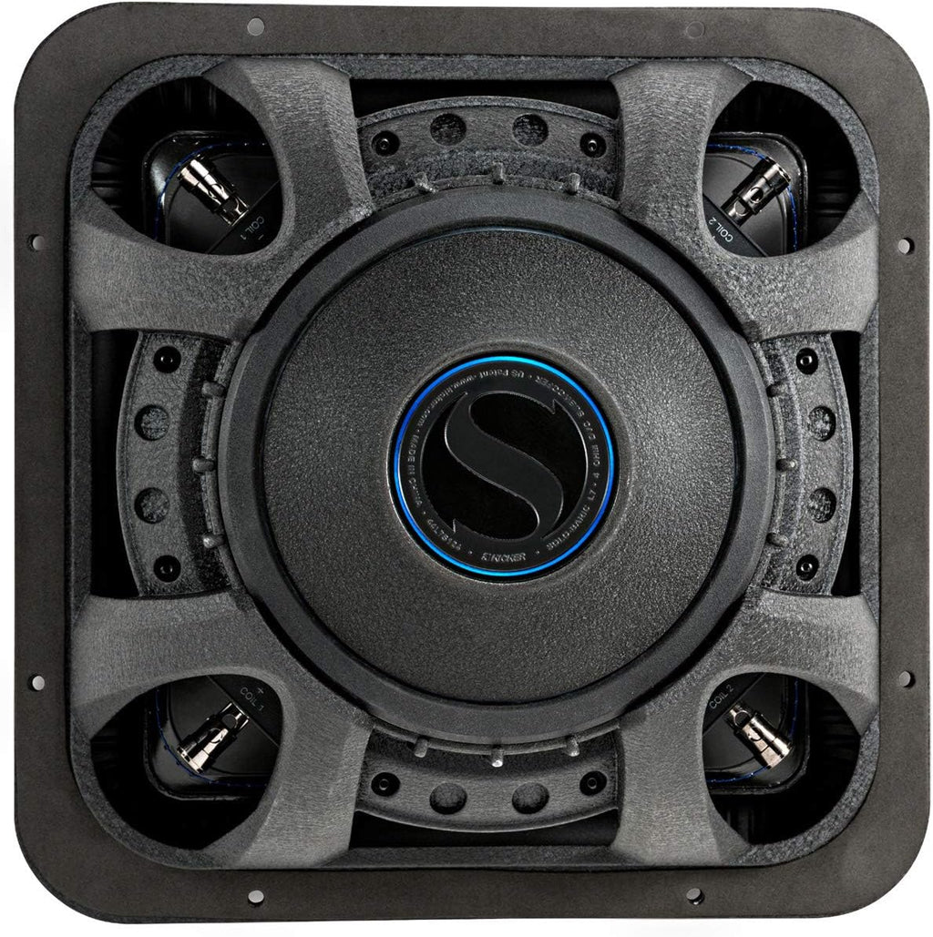 12 Square Dual 4 Ohm Car Subwoofer F9633