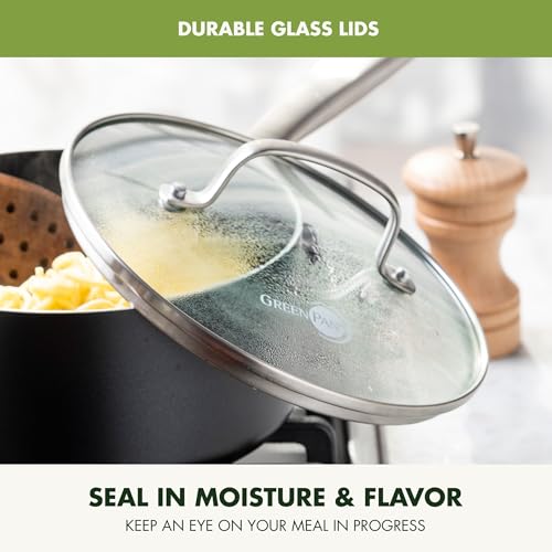 Black 3QT Hard Anodized Ceramic Nonstick Saucepan Pot with Lid L59954