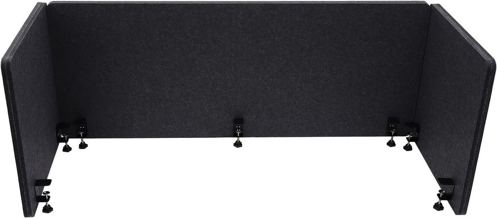 Dark Gray Acoustic Desk Privacy Panel, 59"L x 24"W T915