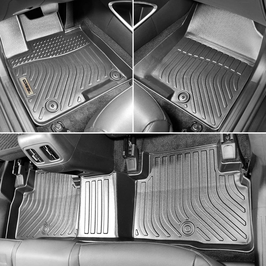 Black Floor Mats Liners Custom Fit Waterproof Q72581