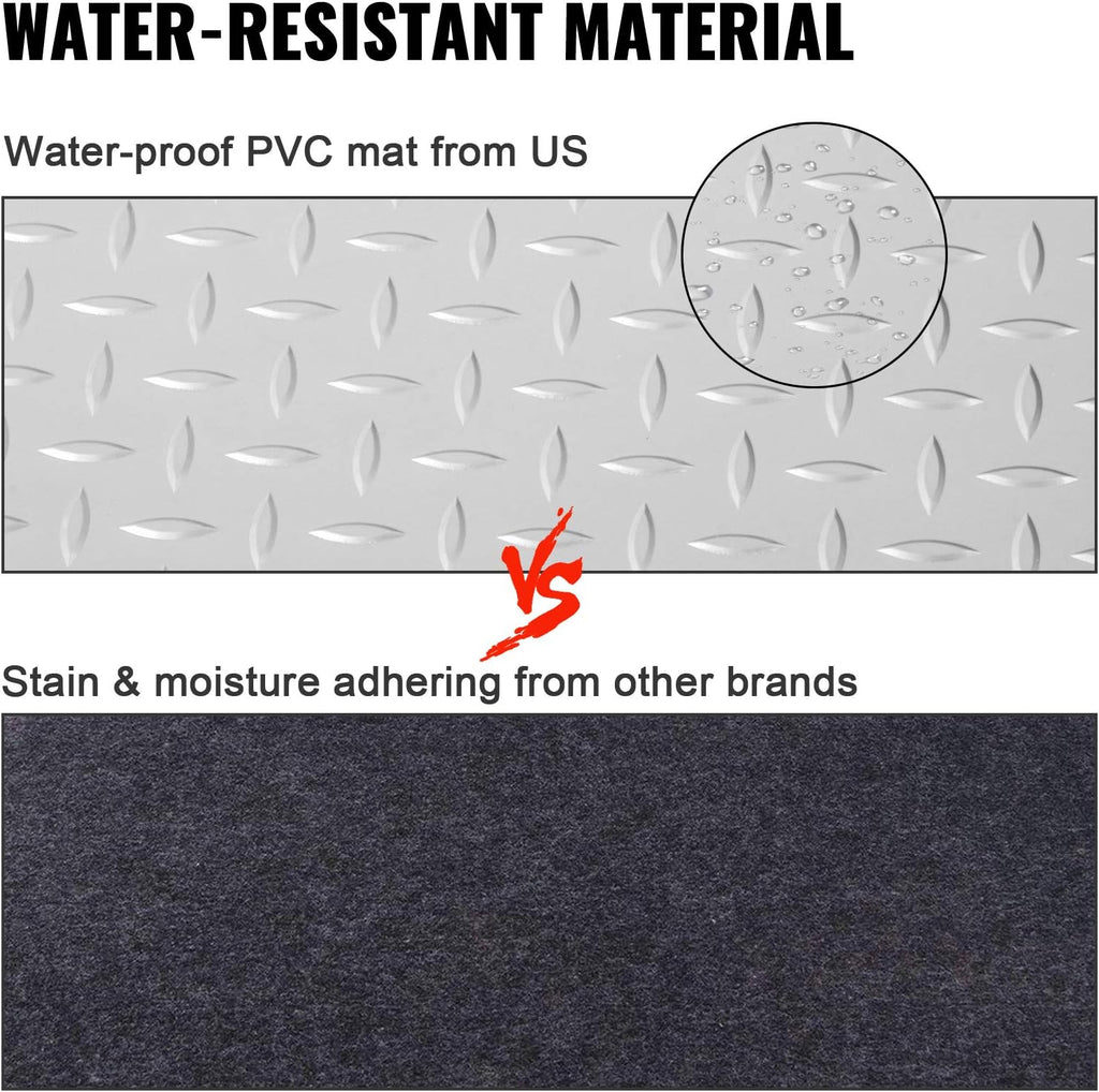 4.9x19ft Anti-Slide Diamond Texture Vinyl Garage Floor Mat G76086