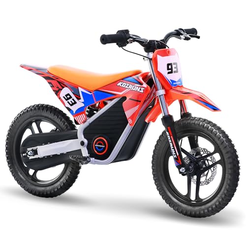 Red Electric Dirt Bike with 12-Inch Off-Road Tires B8237