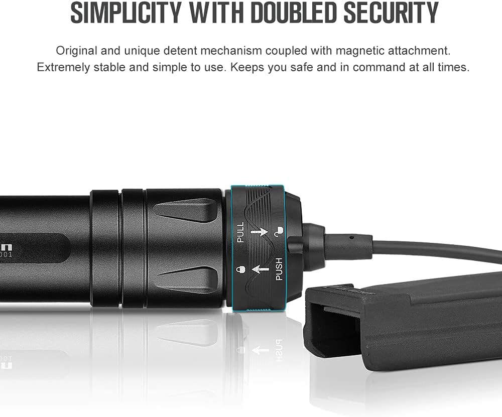 2000 Lumens Rechargeable Tactical Flashlight with Remote Pressure Switch Y602