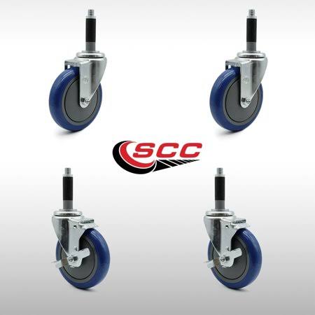 5 x 1.25 inch Stainless Steel Polyurethane Caster Set of 4 V324126
