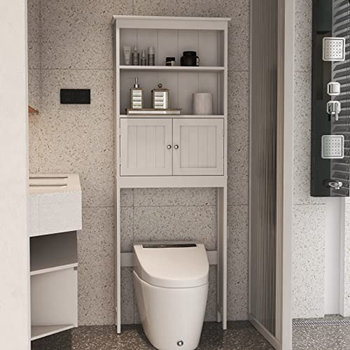 White 2 Door Wooden Floor Storage Cabinet with 1 Drawer E223