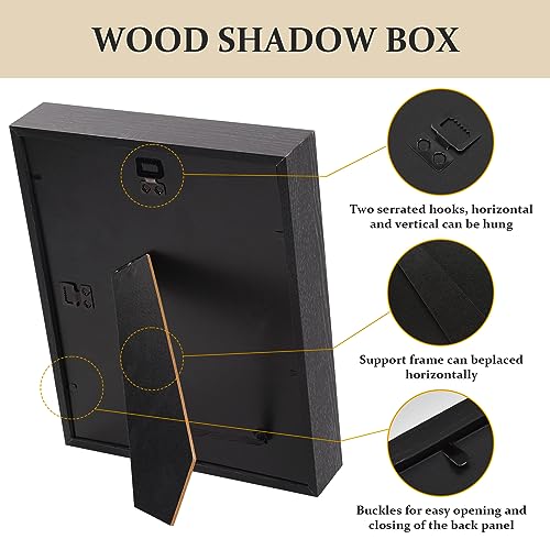 White 8x10 Wood Shadow Box Frame 3 Pack N655