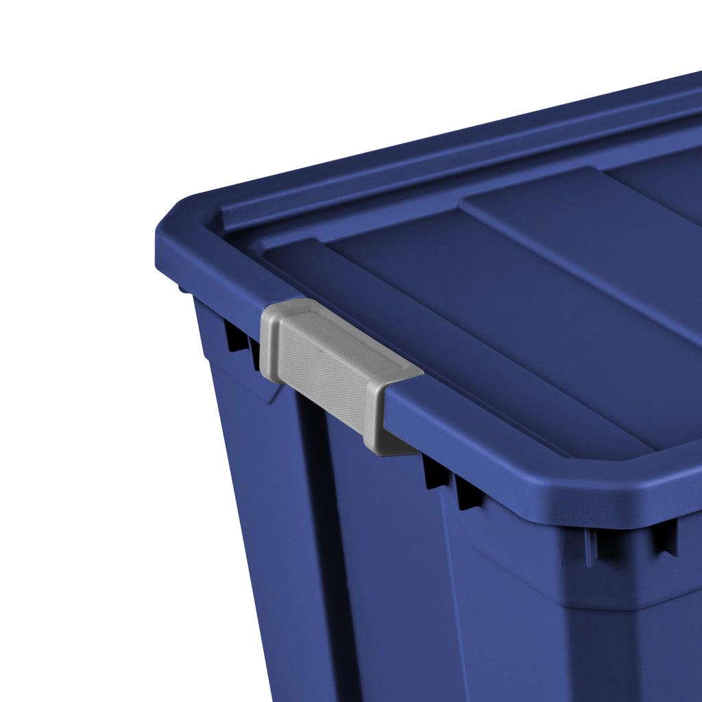 50 Gallon Plastic Stacker Tote, Blue F977919
