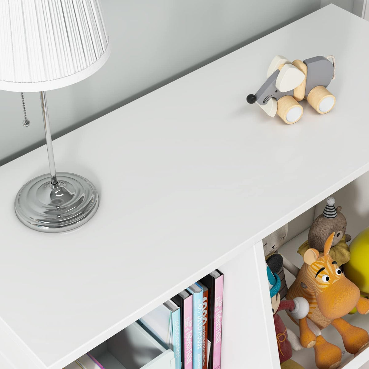 White 5 Cubby Toy Storage Organizer X683923