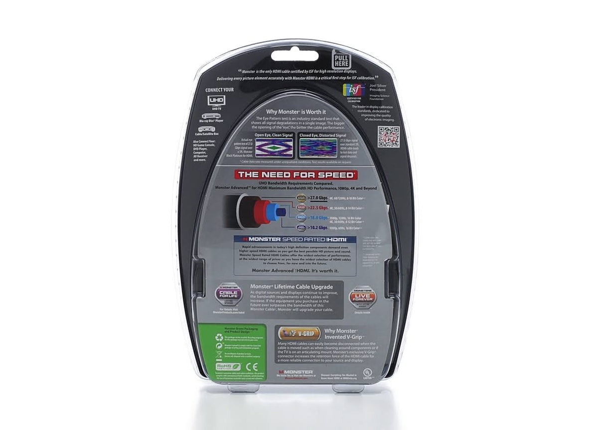 Black 8 ft. HDMI Cable with Ethernet T19674