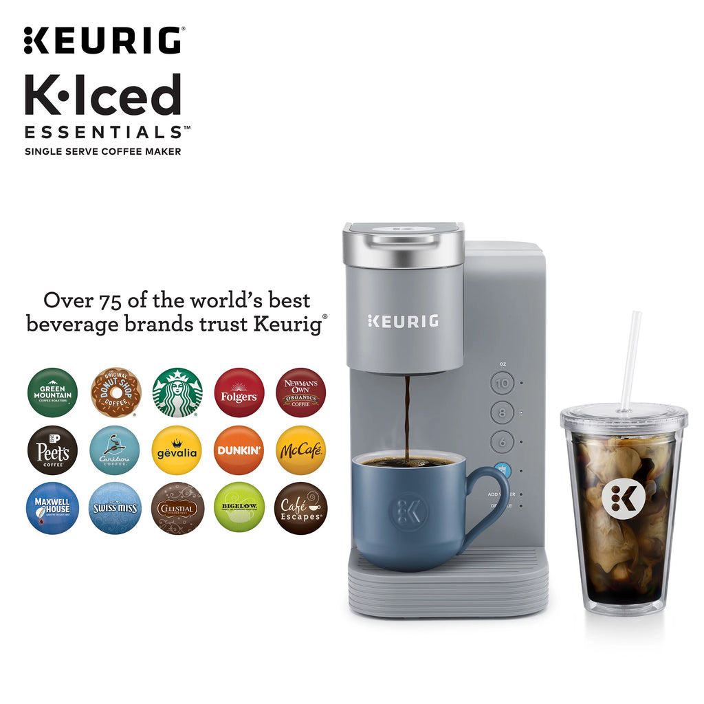 Gray Iced and Hot Single-Serve K-Cup Pod Coffee Maker G48657