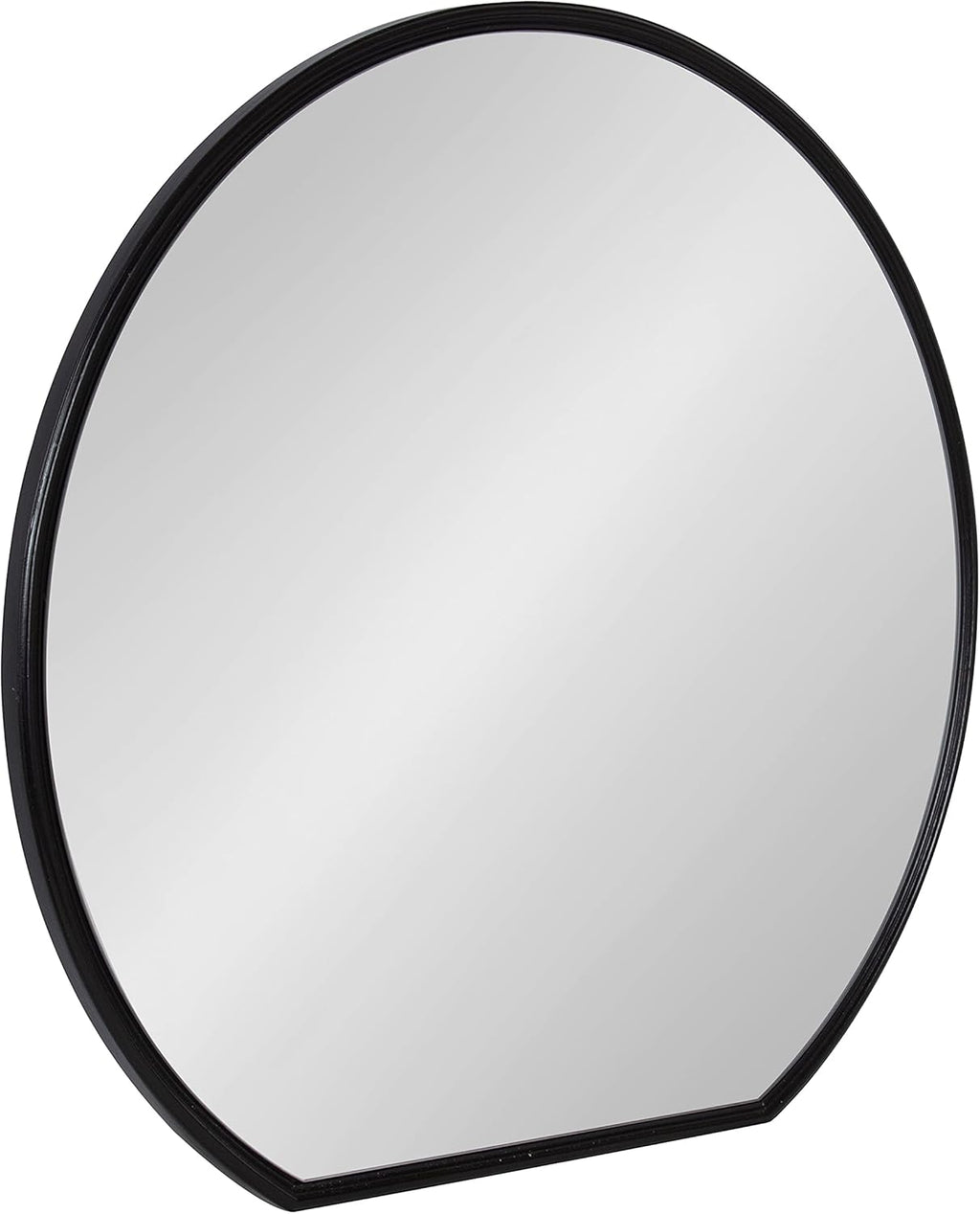 Black Flat Circle Wall Mirror B900