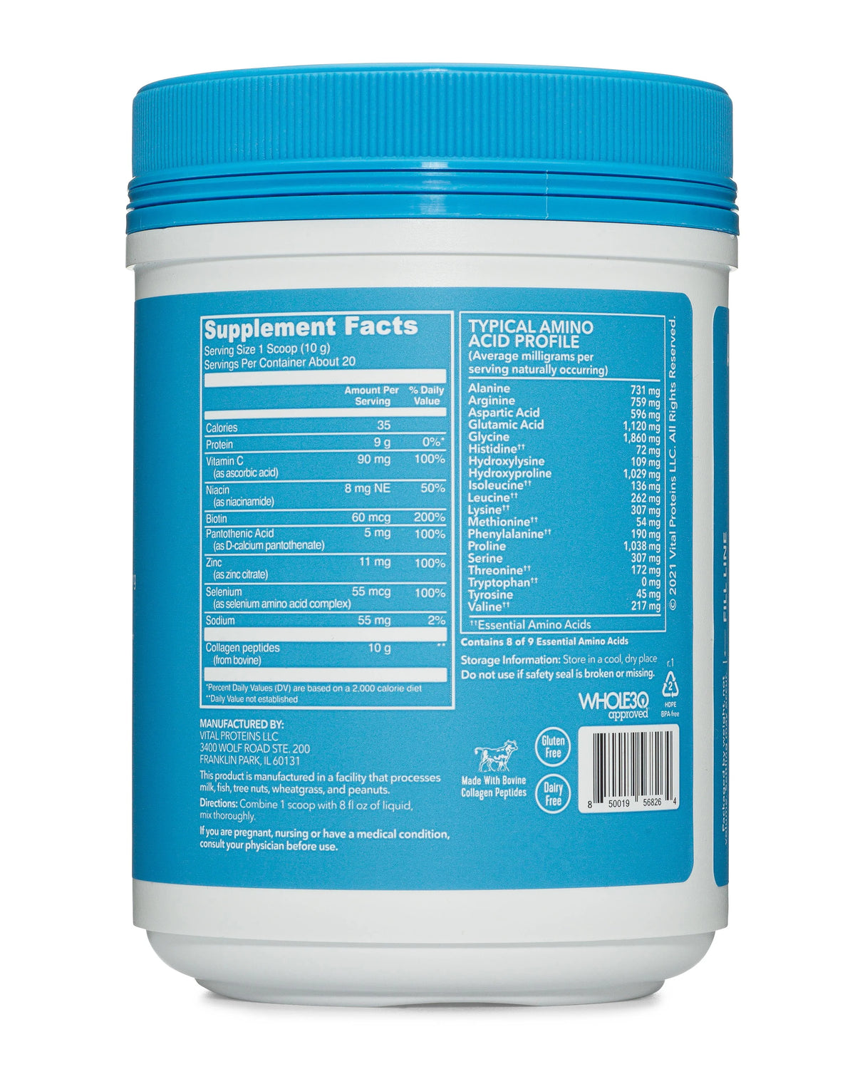 Collagen Peptides Supplement Powder, 7.37 oz L27380