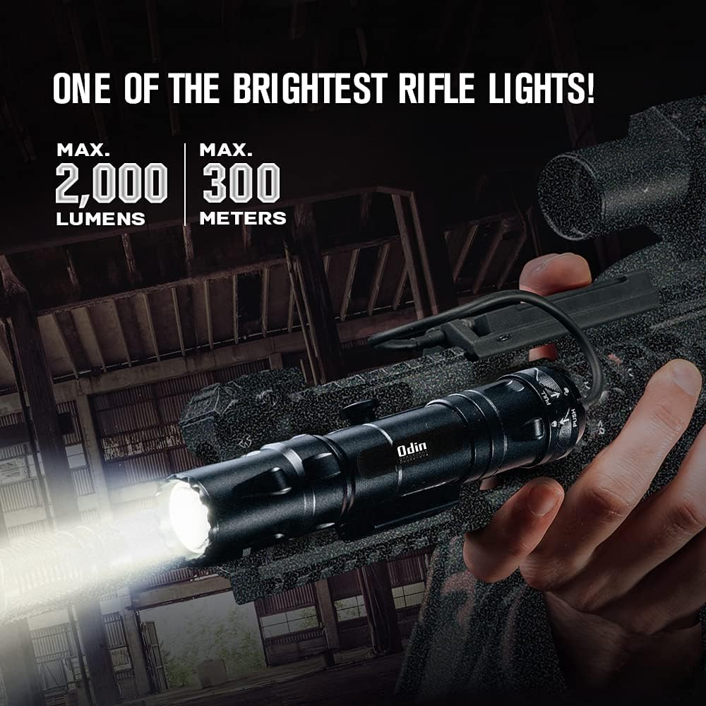 2000 Lumens Rechargeable Tactical Flashlight with Remote Pressure Switch Y602
