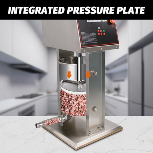 Stainless Steel Electric Sausage Stuffer 55LBS with 4 Stuffing Tubes J99452