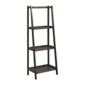 Espresso 4 Shelf Solid Wood Ladder Bookcase K431