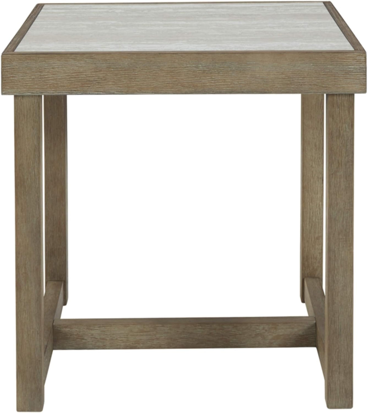 Contemporary End Table with Faux Carrara Marble Top P2046