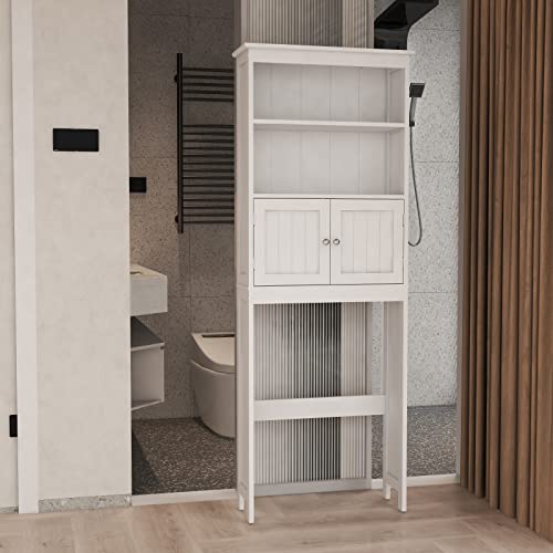 White 2 Door Wooden Floor Storage Cabinet with 1 Drawer E223