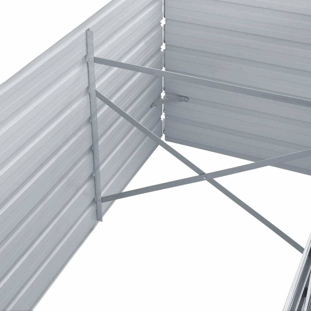 Galvanized Steel Garden Raised Bed Gray N425563