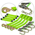 8-Point Vehicle Tie Down Kit with Snap Hook and Chain Tail, Set of 4 B842