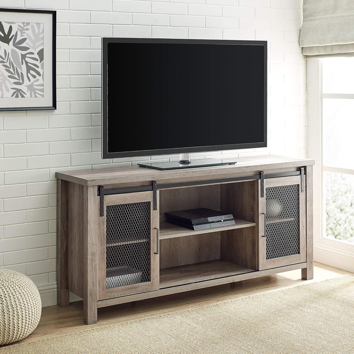 70 Inch Wood TV Stand Storage Cabinet C5362