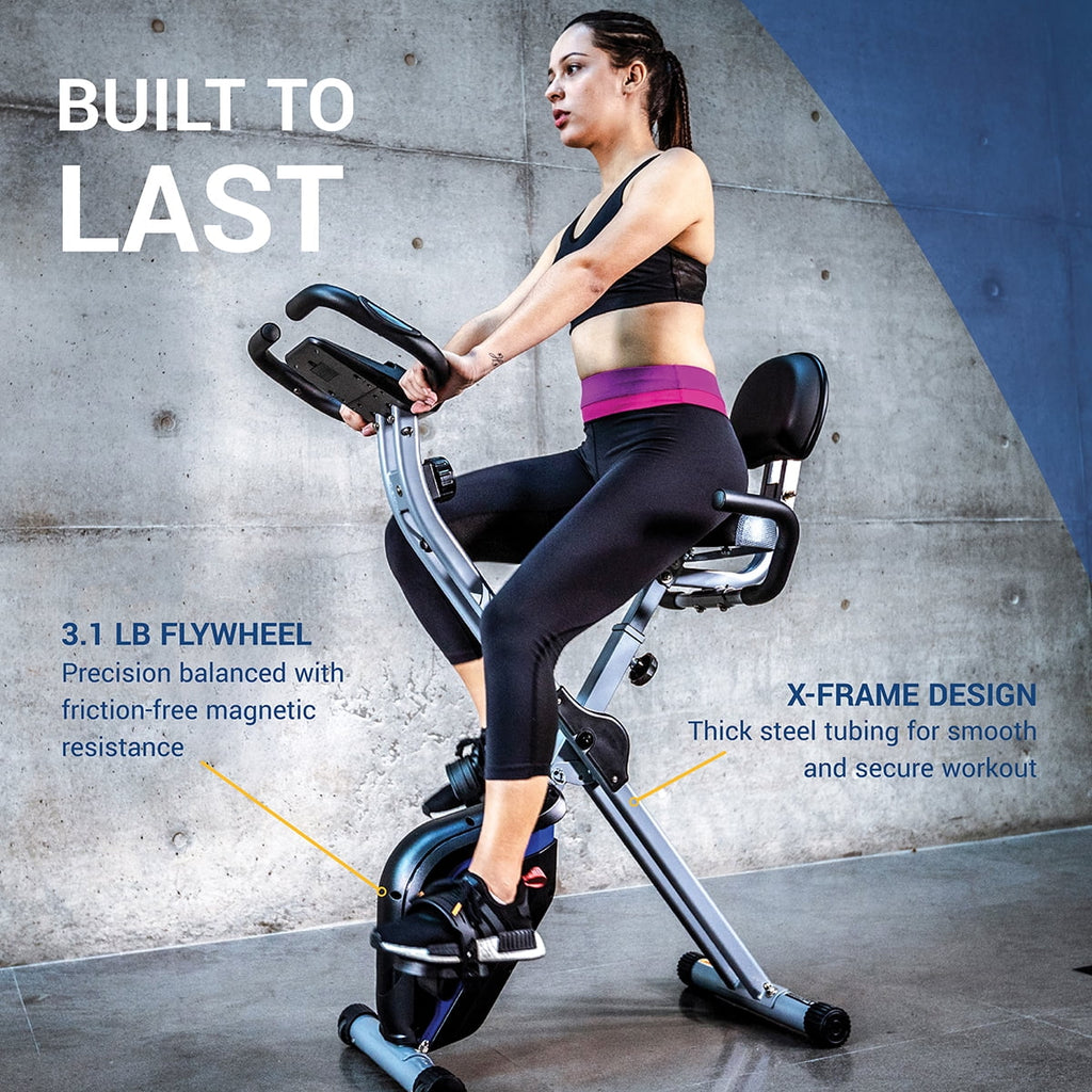Compact Stationary Upright Folding Bike with Magnetic Resistance F841