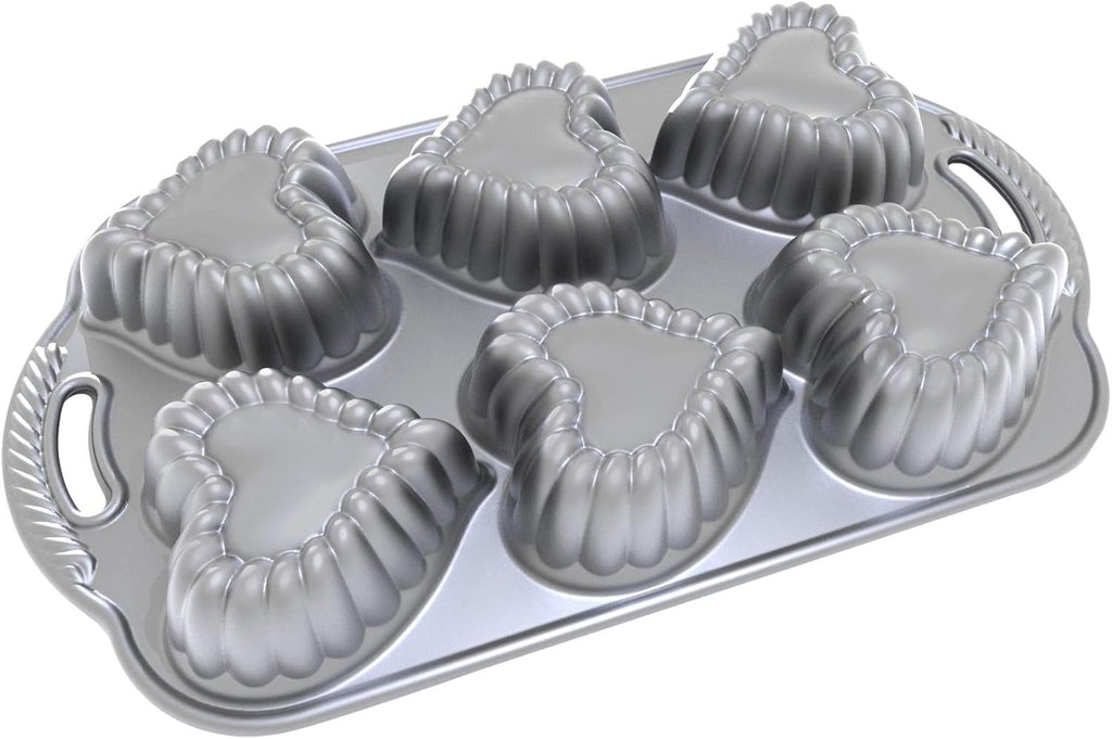 Metallic Heart Cakelet Pan V7462