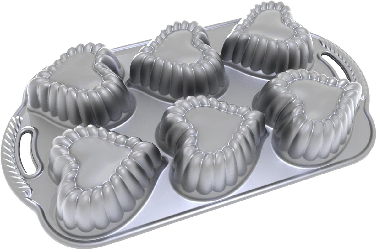 Metallic Heart Cakelet Pan V7462