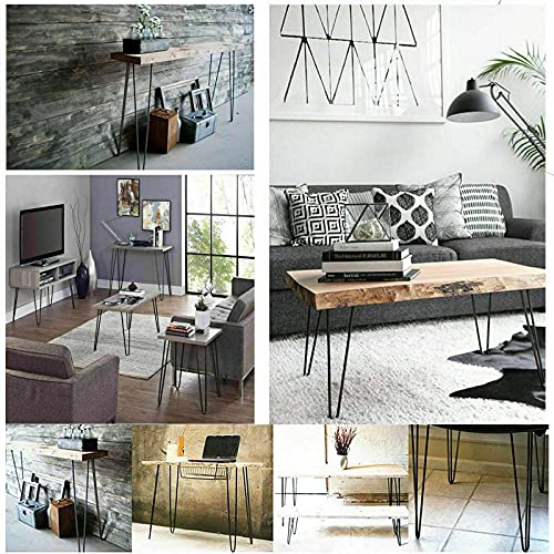 Black 2-Rod Metal Table Legs H212996