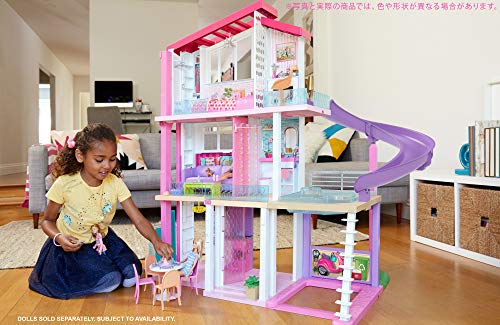 Dollhouse with Pool, Slide, Elevator, Lights, Sounds and 70+ Accessories P376