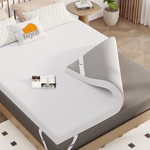 Twin XL Size Cooling Gel Memory Foam Mattress Topper with Removable Washable Cover T508