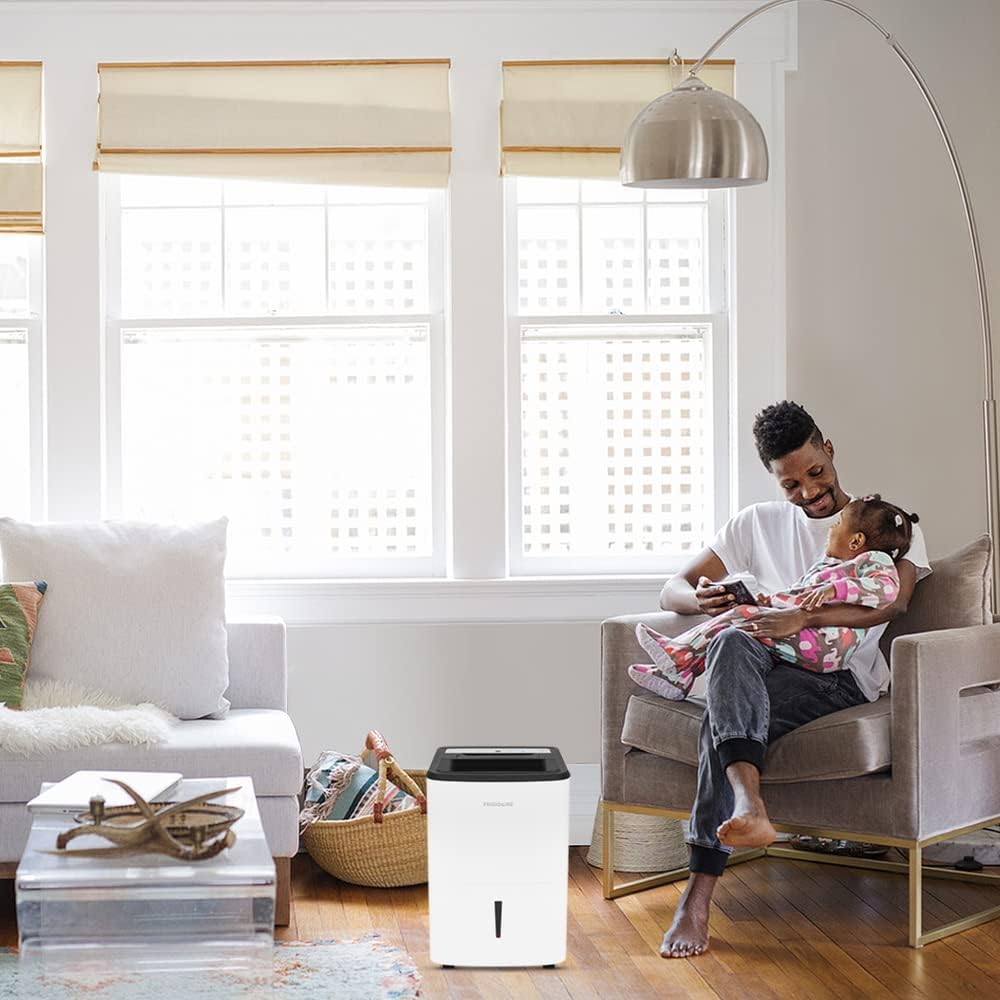 White 50 Pint Dehumidifier with Built In Pump J13479