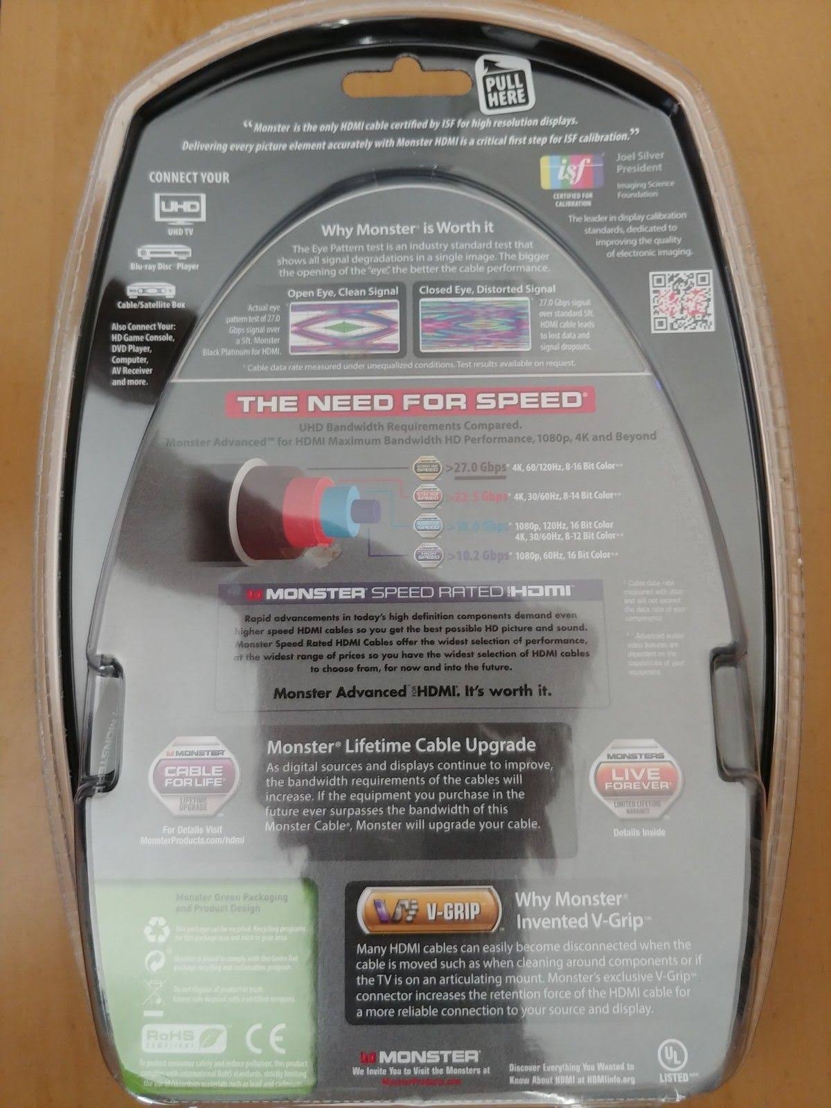 Black 8 ft. HDMI Cable with Ethernet T19674