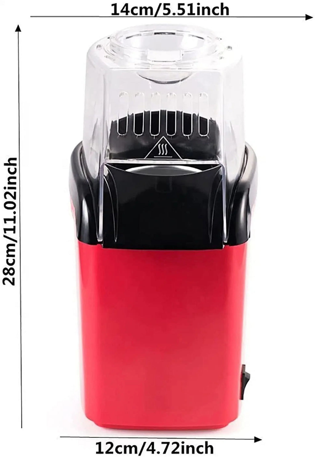 Red Hot Air Popcorn Machine Popper E5008