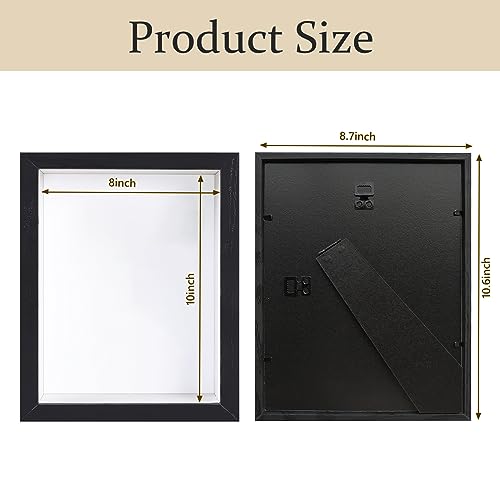 White 8x10 Wood Shadow Box Frame 3 Pack N655