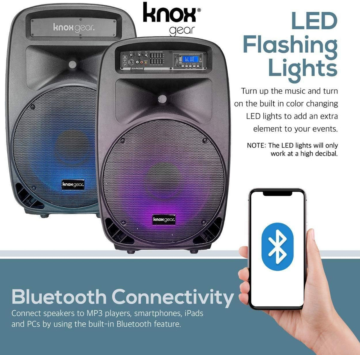 8 Piece Portable PA System with Microphone and Bluetooth R190919