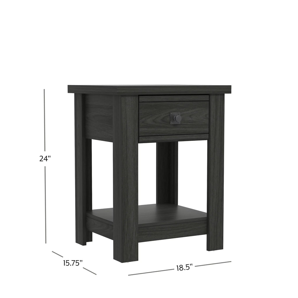 White 1 Drawer Nightstand Set of 2 J2091