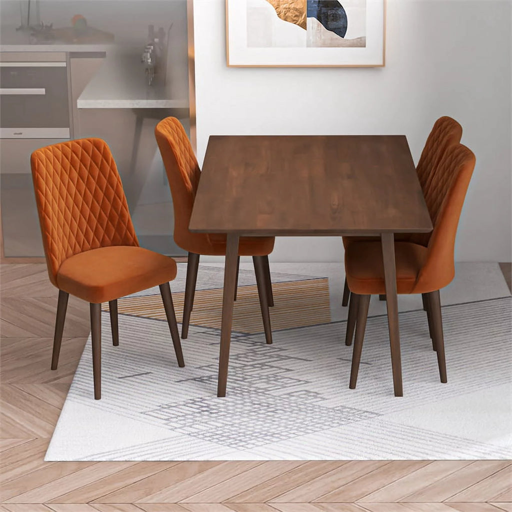 Solid Wood Walnut 47" Rectangular Dining Table I855