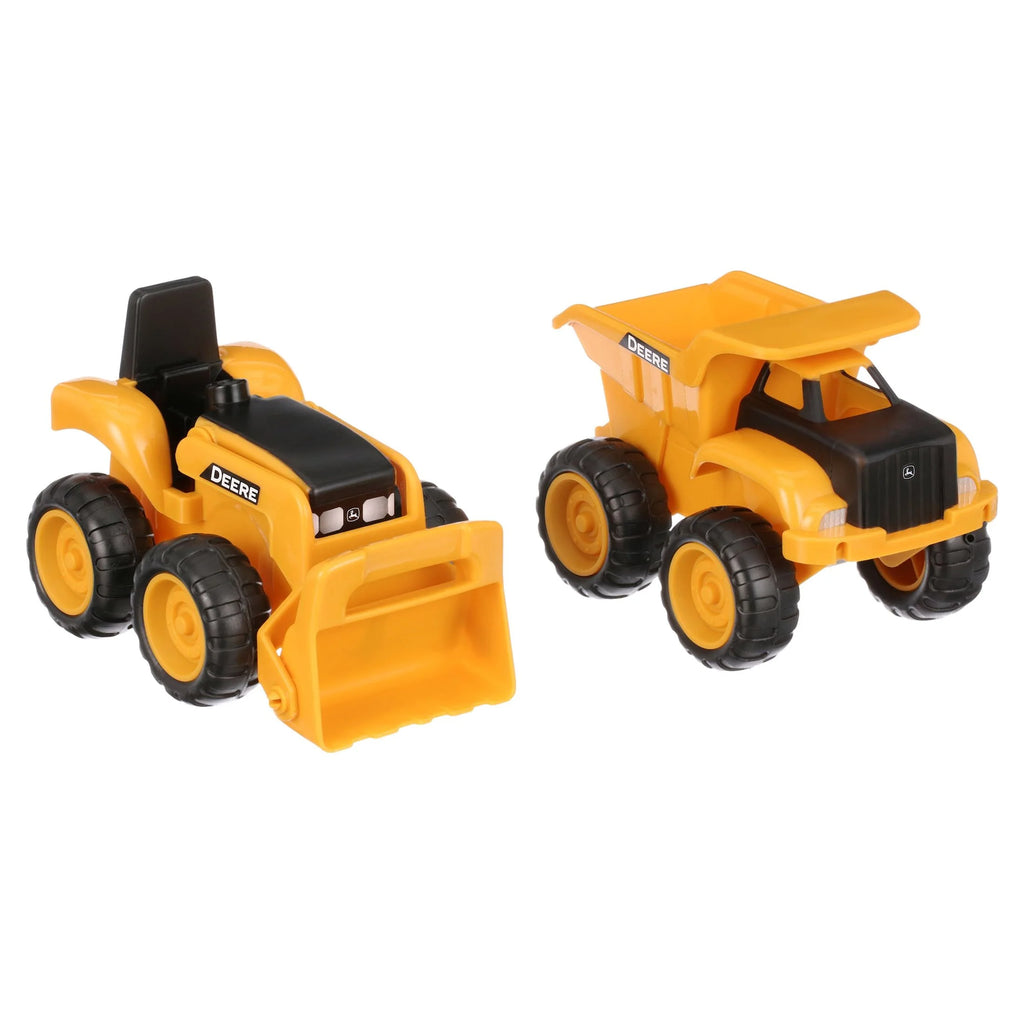 Yellow Construction Vehicle 2 Pack Dump Truck & Tractor with Loader R64578