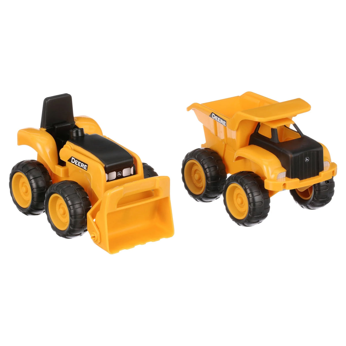 Yellow Construction Vehicle 2 Pack Dump Truck & Tractor with Loader R64578