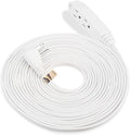 3 Prong Outlet Extension Cord Heavy Duty 25ft White 16 AWG R7332