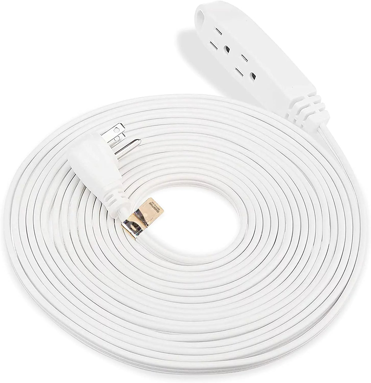 3 Prong Outlet Extension Cord Heavy Duty 25ft White 16 AWG R7332