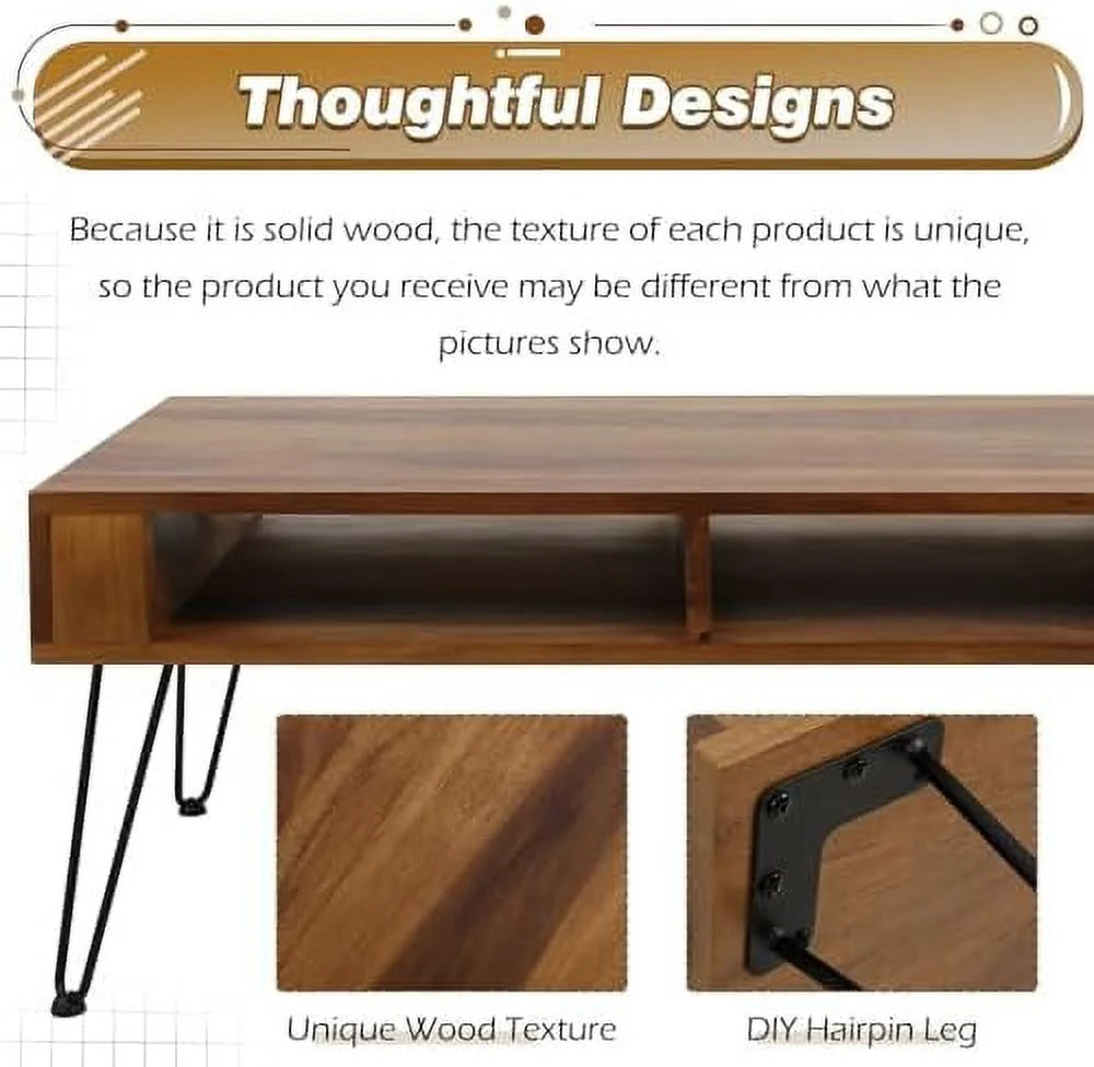 39.4 Inches Coffee Table with 4 Hairpin Legs H373433